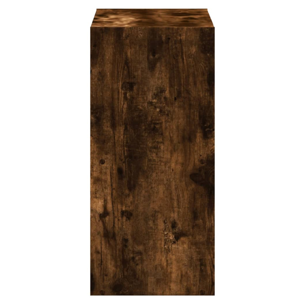 Gilford Wooden Bookcase With 4 Compartments In Smoked Oak