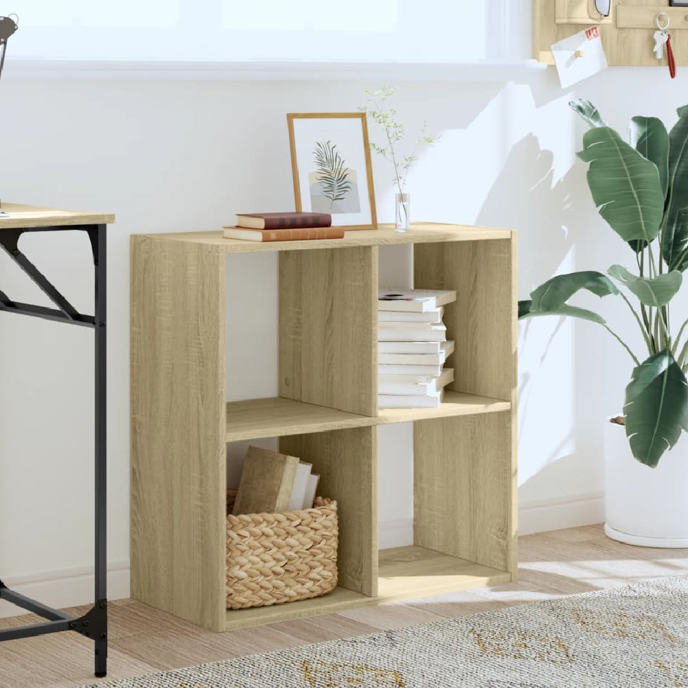 Read more about Gilford wooden bookcase with 4 compartments in sonoma oak