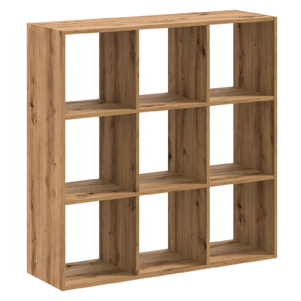 Gilford Wooden Bookcase With 9 Compartments In Oak