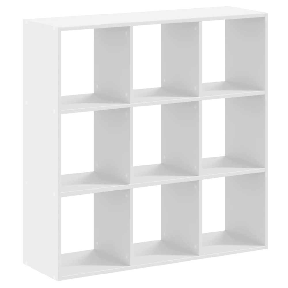 Gilford Wooden Bookcase With 9 Compartments In White
