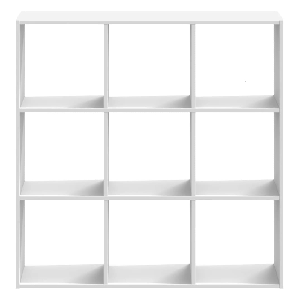 Gilford Wooden Bookcase With 9 Compartments In White