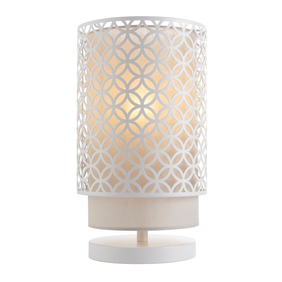 Gilli Table Lamp In Chalk White And Pale Grey
