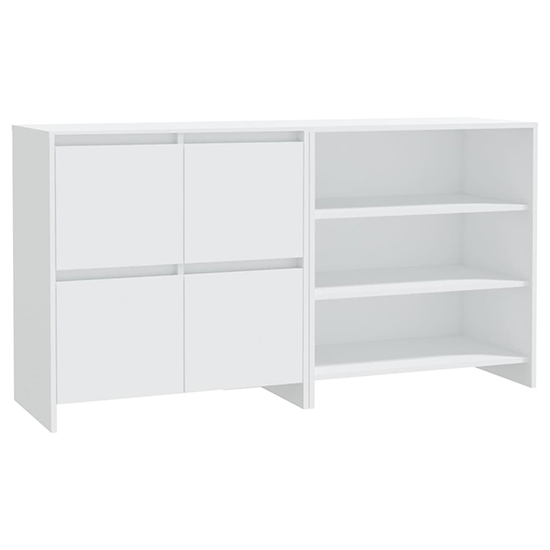 Gilon Wooden Sideboard With 4 Doors 2 Shelves In White_2