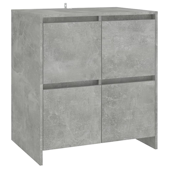 Gilon Wooden Sideboard With 6 Doors 2 Shelves In Concrete Effect