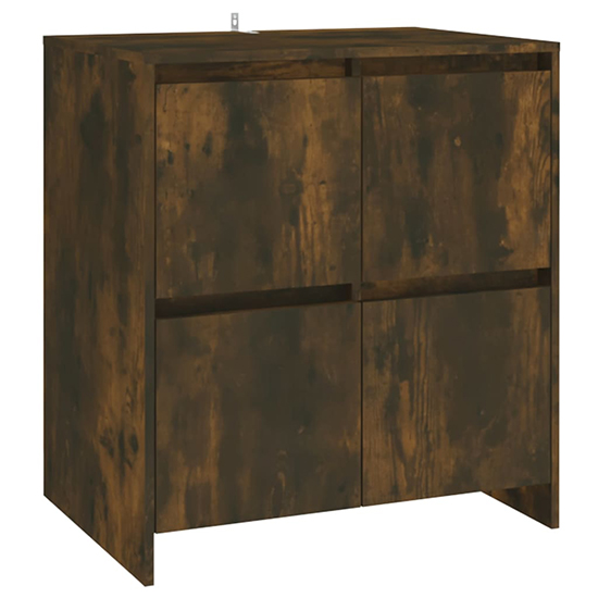 Gilon Wooden Sideboard With 6 Doors 2 Shelves In Smoked Oak