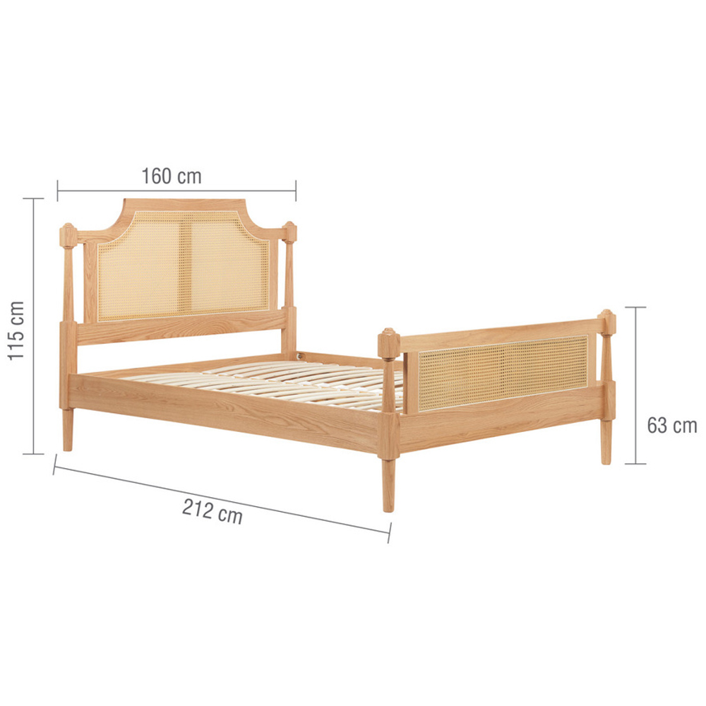 Gilroy Wooden King Size Bed In Oak