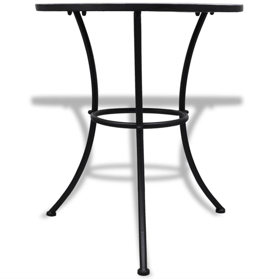 Gino Ceramic Tile Top Bistro Set Round In Blue And White