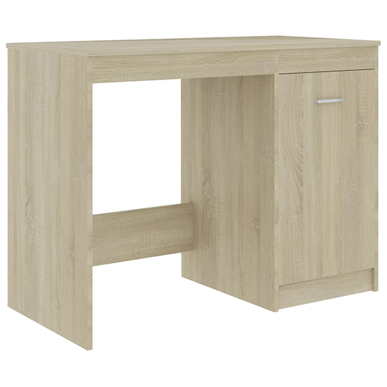 Giolla Computer Desk With 1 Door 3 Drawers In Sonoma Oak