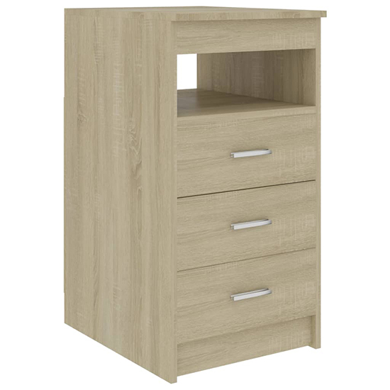 Giolla Computer Desk With 1 Door 3 Drawers In Sonoma Oak