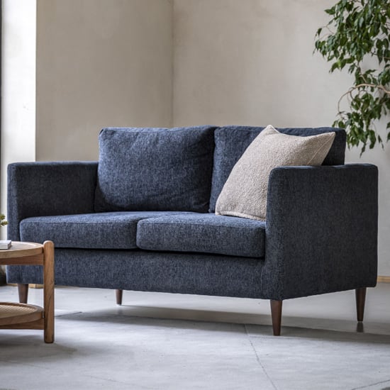 Read more about Girona fabric 2 seater sofa with oak legs in charcoal