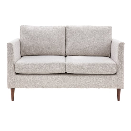 Girona Fabric 2 Seater Sofa With Oak Legs In Natural