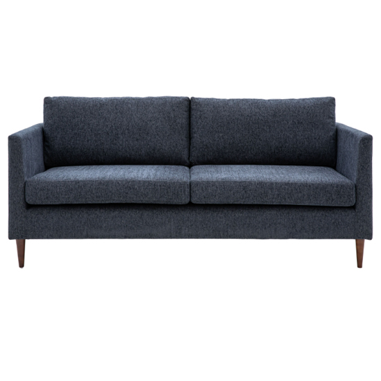 Girona Fabric 3 Seater Sofa With Oak Legs In Charcoal