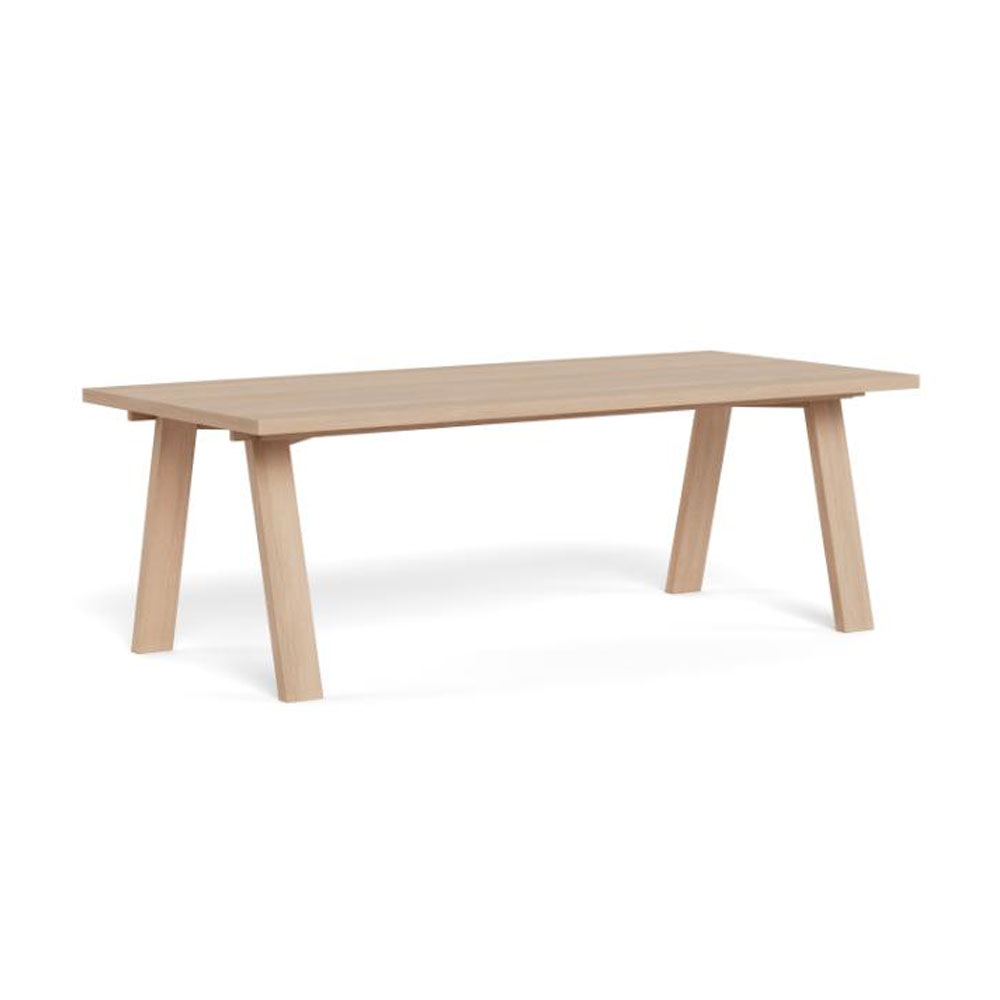 Gisella Rectangular Wooden Dining Table in White Oak