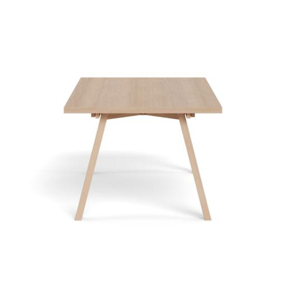 Gisella Rectangular Wooden Dining Table in White Oak