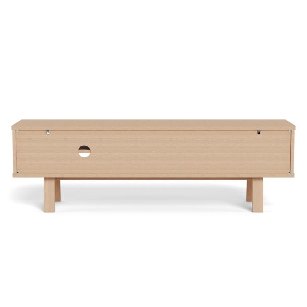 Gisella Wooden TV Stand with 1 Drawer in White Oak