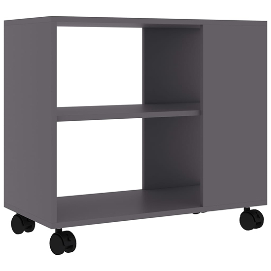 Gittel Wooden Side Table With Castors In Grey_3