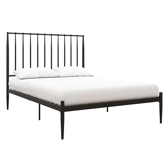 Giulio Metal Double Bed In Black