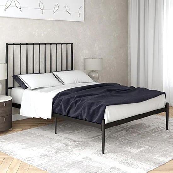 Read more about Giulio metal king size bed in black