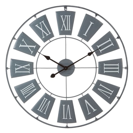 Product photograph of Givoa Large Metal Contemporary Wall Clock In Grey from Furniture in Fashion