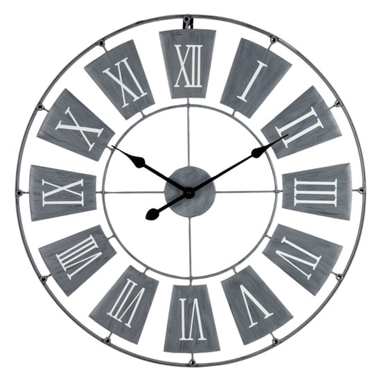 Read more about Givoa small metal contemporary wall clock in grey