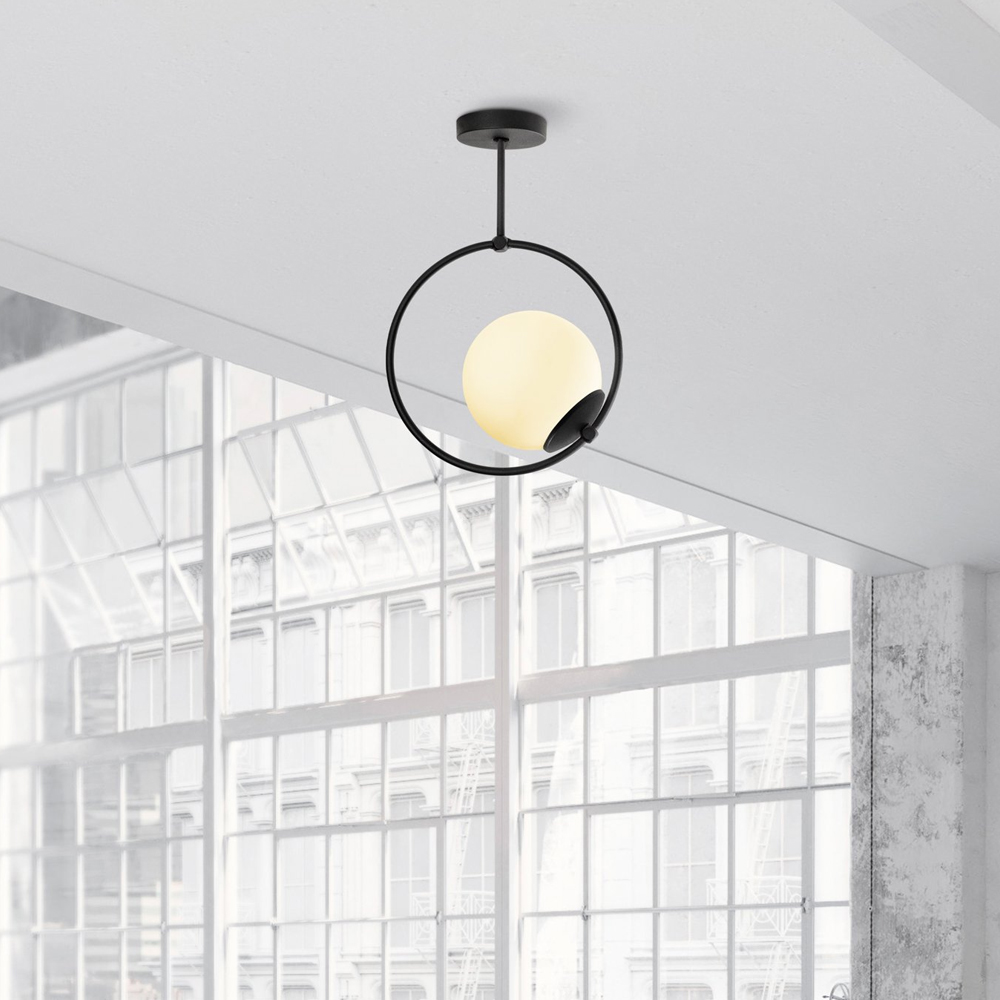 Givon Metal Ceiling Light in Black
