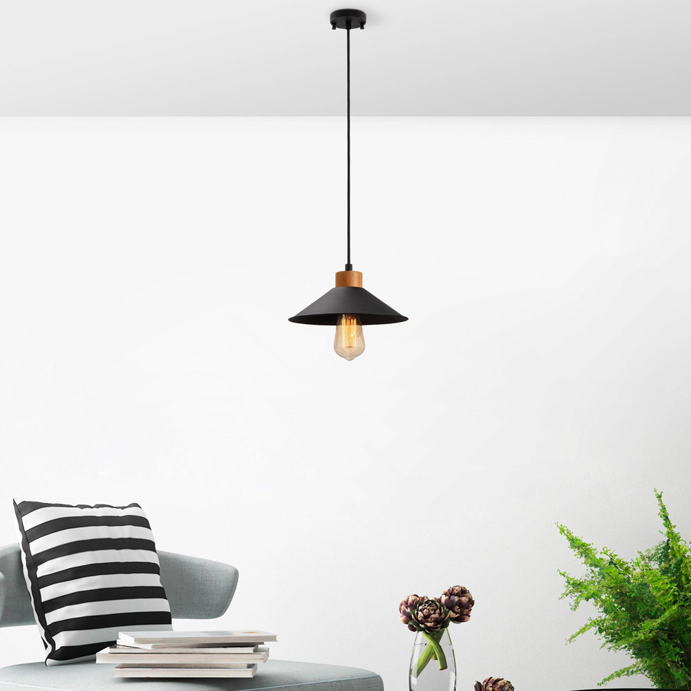 Givon Metal Ceiling Pendant Light in Black