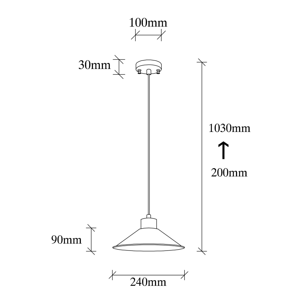 Givon Metal Ceiling Pendant Light in Black