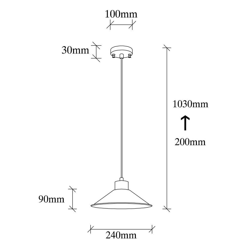 Givon Metal Ceiling Pendant Light in Blue