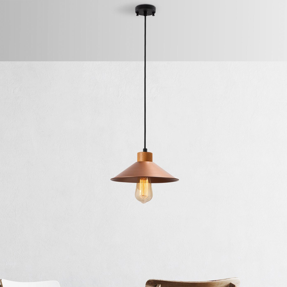 Givon Metal Ceiling Pendant Light in Copper