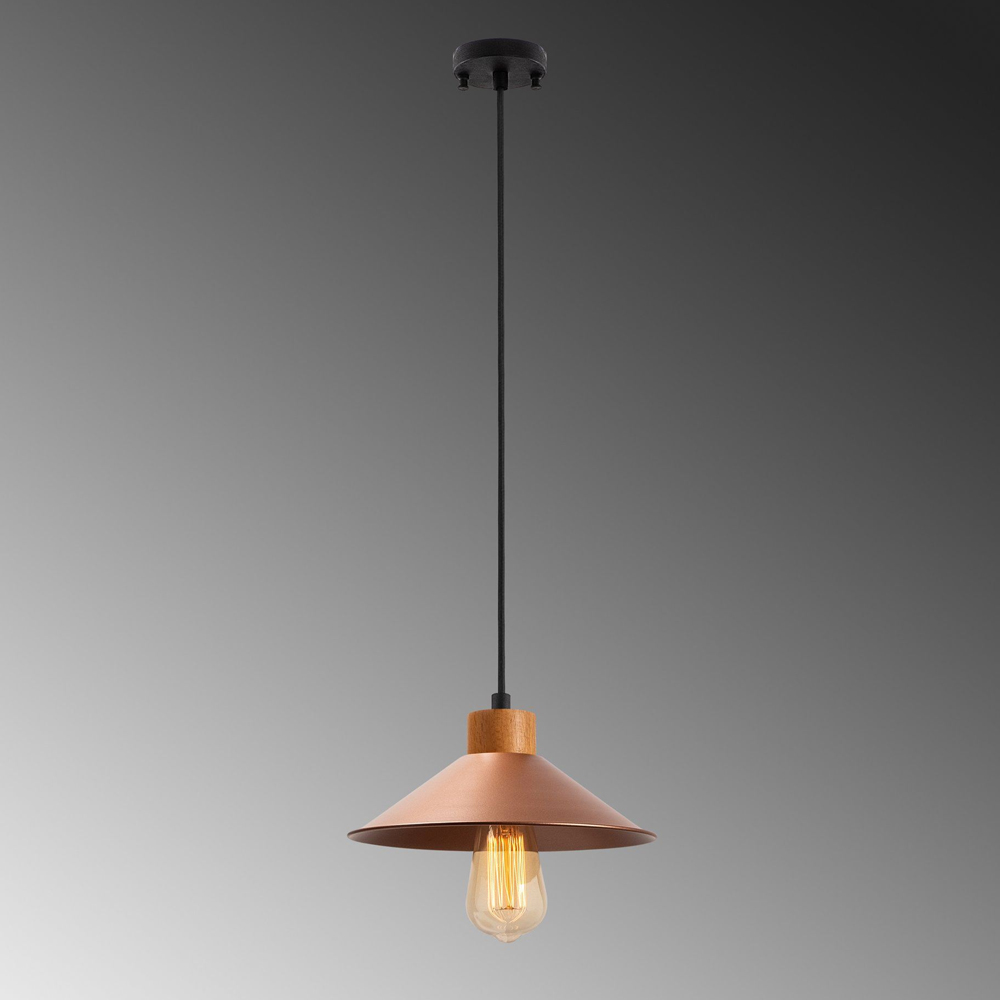 Givon Metal Ceiling Pendant Light in Copper