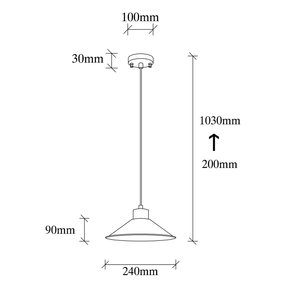 Givon Metal Ceiling Pendant Light in Copper