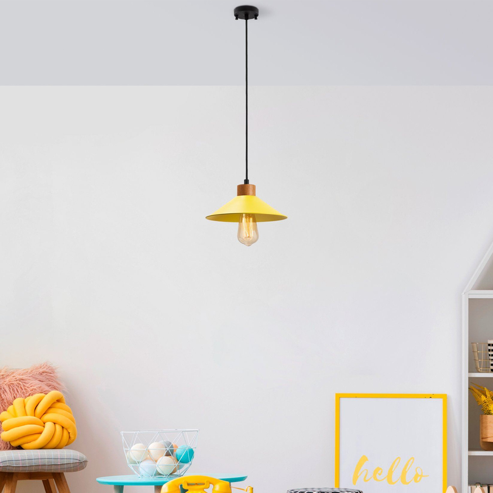 Givon Metal Ceiling Pendant Light in Yellow