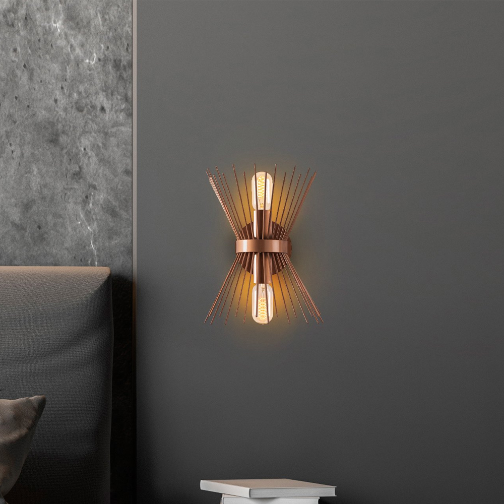 Givon Metal Wall Light in Copper