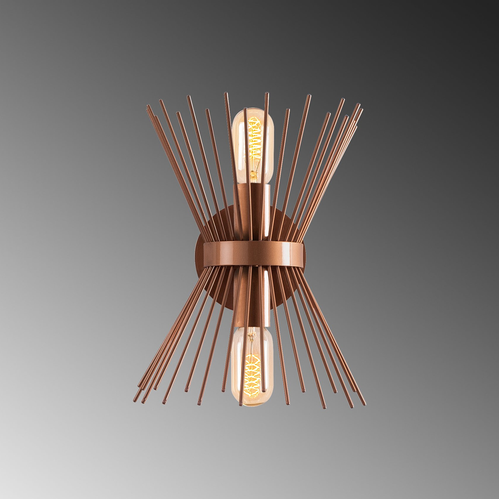 Givon Metal Wall Light in Copper