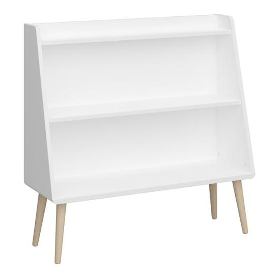 Giza Wooden Bookcase With 1 Shelf In Pure White