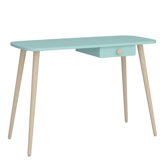 Product photograph of Giza Wooden Laptop Desk With 1 Drawer In Cool Mint from Furniture in Fashion