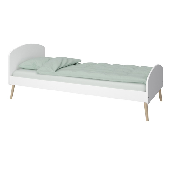 Read more about Giza wooden single bed in pure white