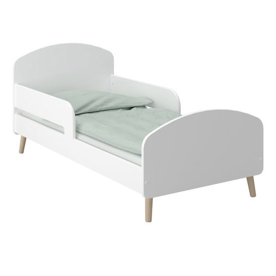 Product photograph of Giza Wooden Toddler Bed In Pure White from Furniture in Fashion