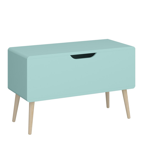 Giza Wooden Toy Box In Cool Mint thumbnail