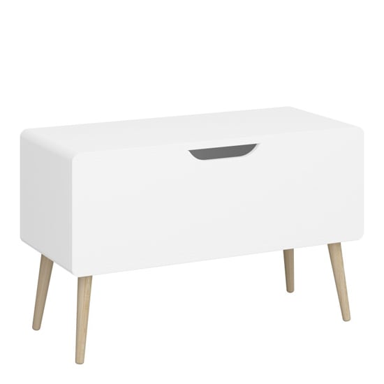 Product photograph of Giza Wooden Toy Box In Pure White from Furniture in Fashion