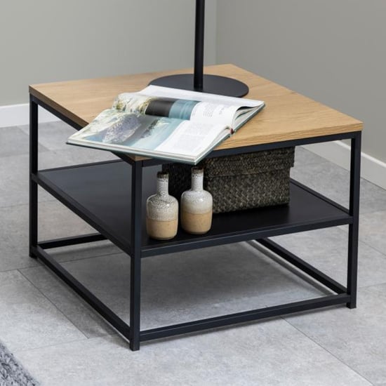 Read more about Giza wooden coffee table square in matt wild oak with undershelf