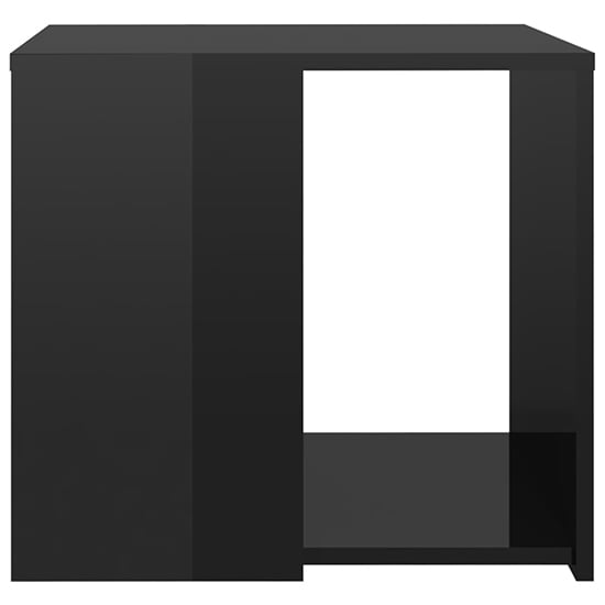 Gizela High Gloss Side Table With Shelves In Black_4