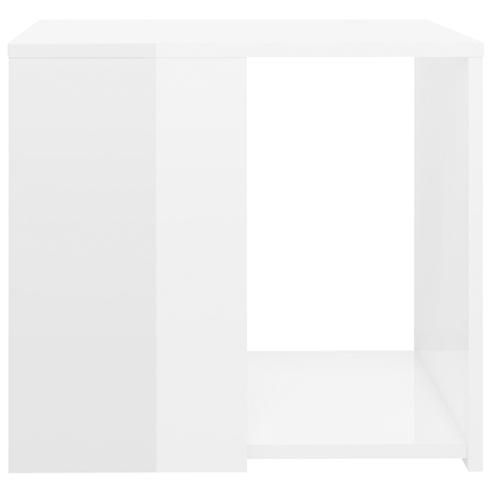 Gizela High Gloss Side Table With Shelves In White_4