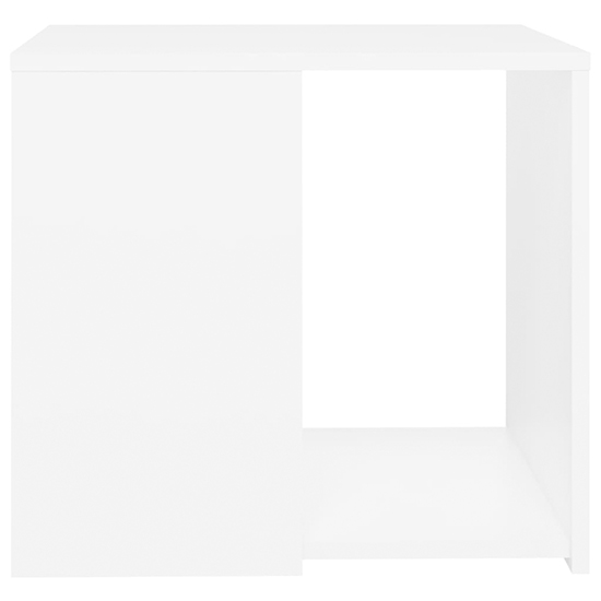 Gizela Wooden Side Table With Shelves In White_4