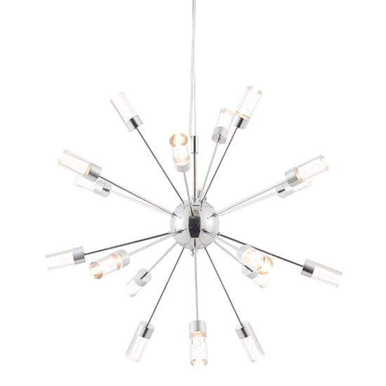 Glacier 18 Lights Bubble Acrylic Pendant Light In Chrome