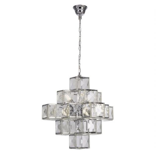 Glacier Acrylic Wall Hung 7 Pendant Light In Chrome