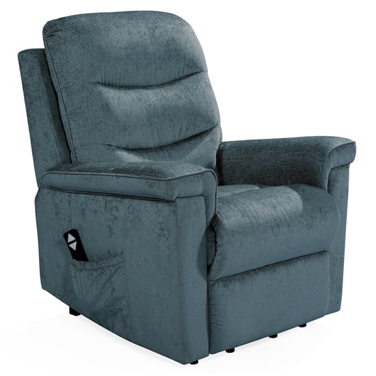 Photo of Glance electric fabric recliner armchair in charcoal