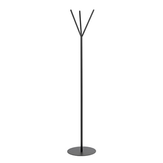 Product photograph of Glasgow Metal Coat Stand With 3 Hooks In Black from Furniture in Fashion