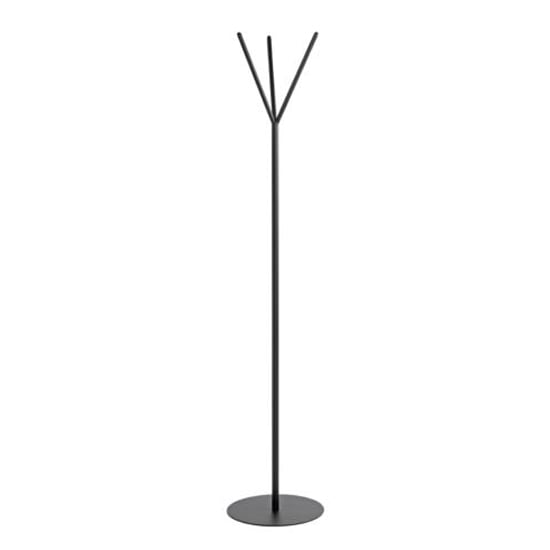 Read more about Glasgow metal coat stand with 3 hooks in black