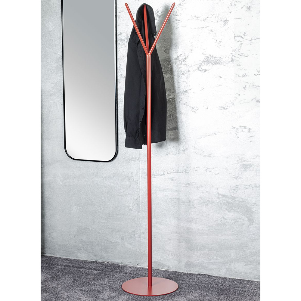 Glasgow Steel Coat Stand In Red